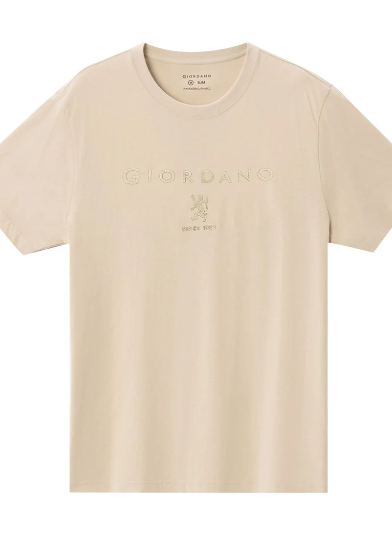 Men’s Slim Cotton Crew Neck Signature Print Tee